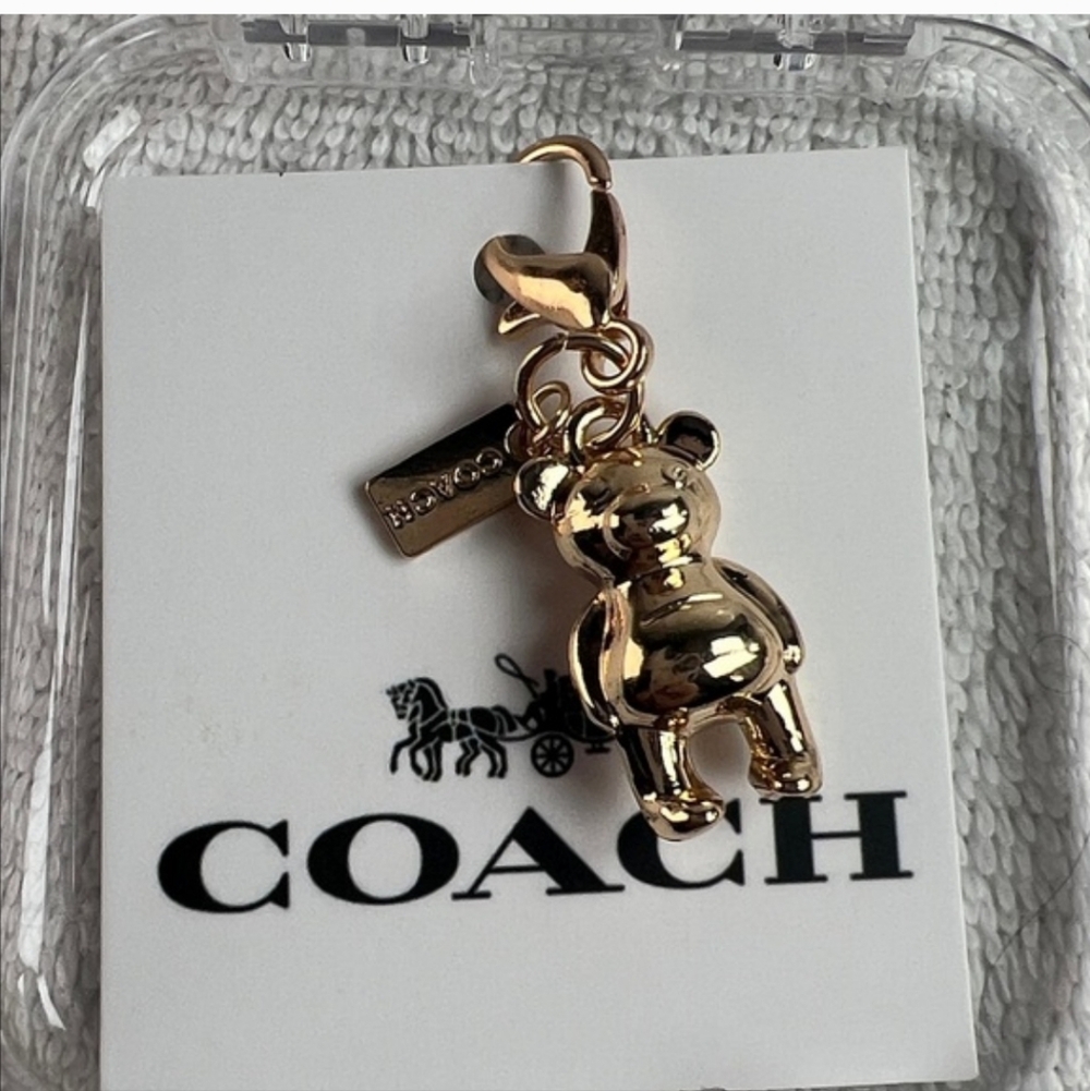 COACH Back To School Bear Bag Charm. NWT